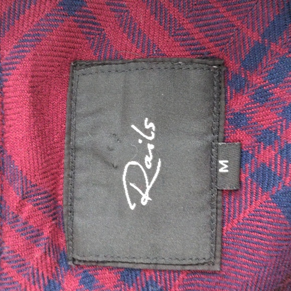 RAILS | Bianca Shirt Dress Plaid Long Sleeves Button Up, Currant Navy, Womens M - Picture 9 of 15